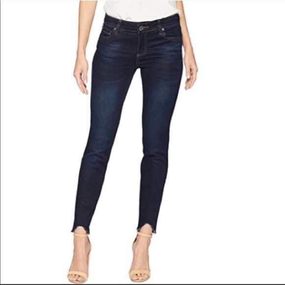 Kut Connie Ankle Curved Raw Hem Skinny Jeans - Picture 2 of 9